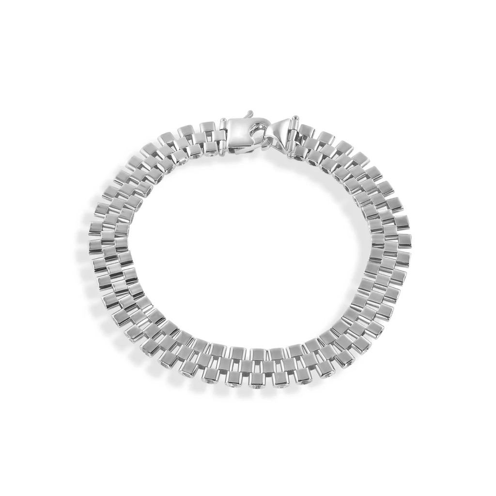 Mens Sterling Silver Rolex Watch Band Style Bracelet 8 Rolex Link Pulsera Plata Mens Sterling Silver Rolex Watch Band Style Bracelet 8 Rolex Link Pulsera Plata